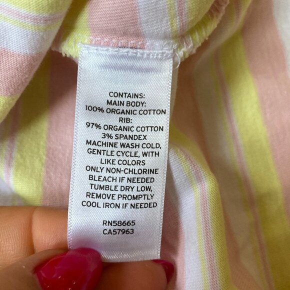 BP Women Striped Mini Baby Dress BNWOT Short Sleeve Organic Cotton - Picture 6 of 7